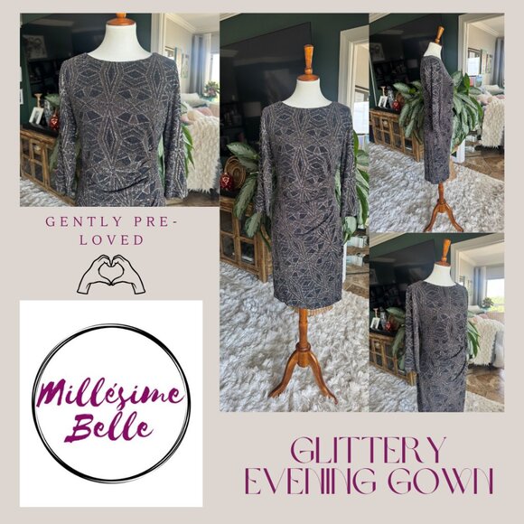 Anne Klein Glittery Evening Gown - Picture 3 of 8